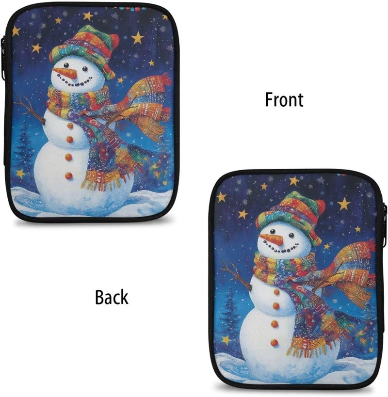 Vanideaoty Store Snowman Crochet Hook Case Portable Stars Knitting Needle Case with Web Pockets Crochet Storage Organizer for Trave - Image 4